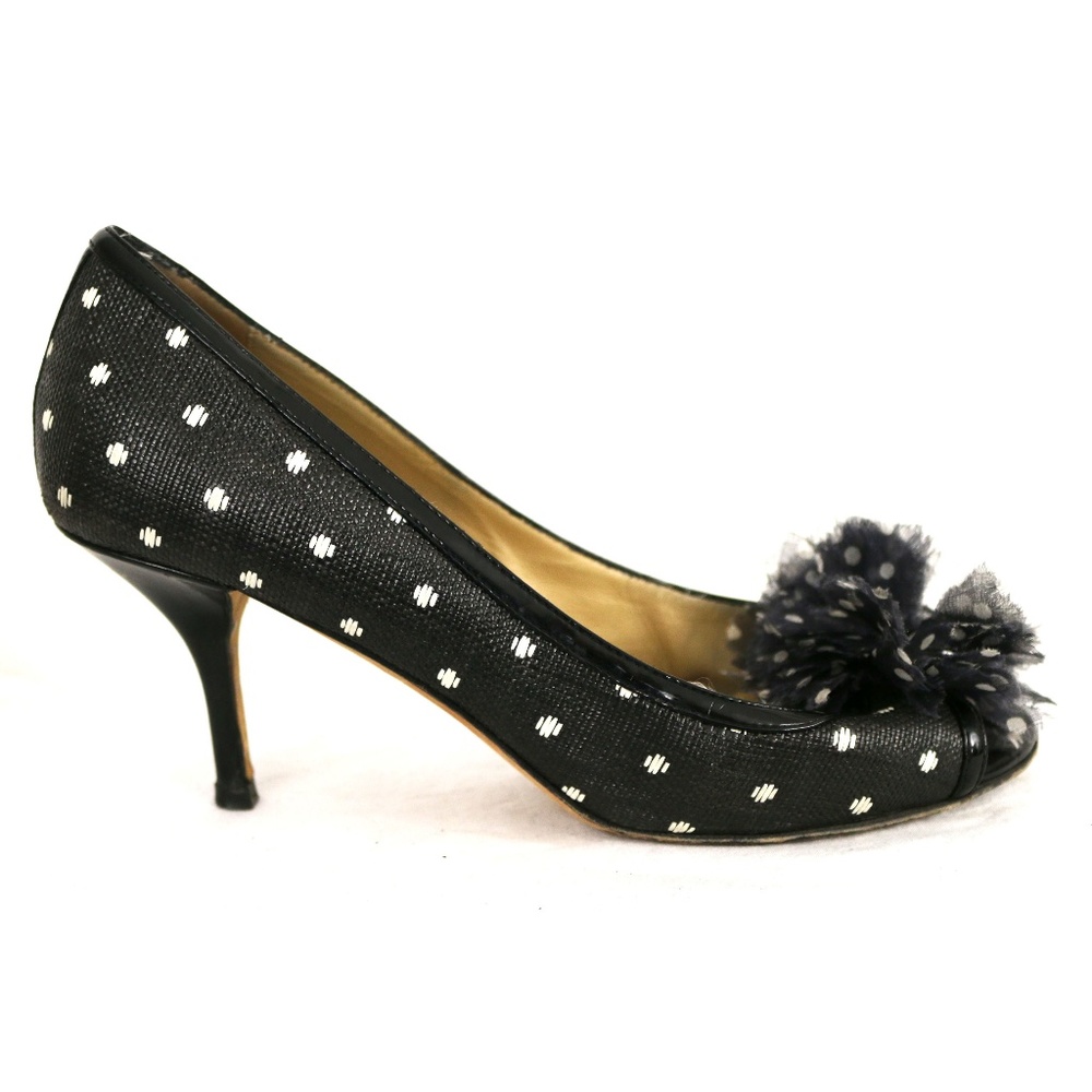 KATE SPADE NEW YORK Polka Dot Peep Toe Heels